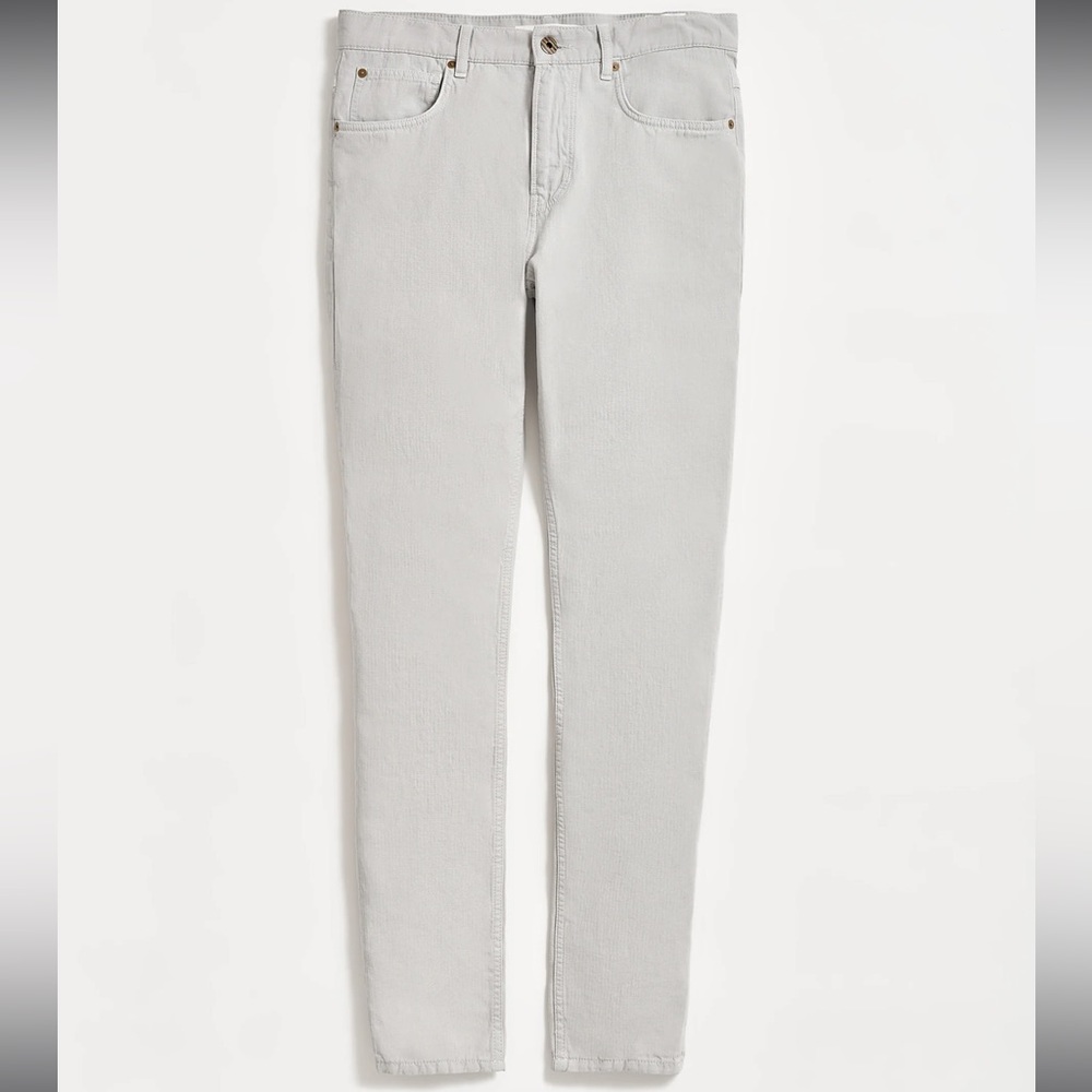 Billy Reid Cotton Linen 5 Pocket Pant in Quarry